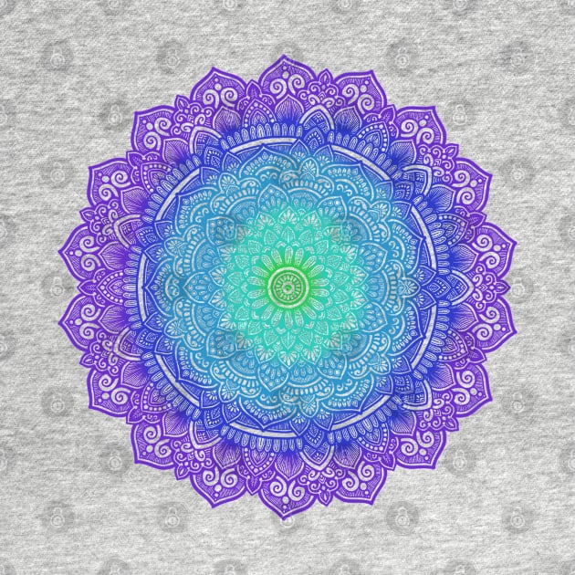 Shades of Blue Mandala by designsbygulmohar